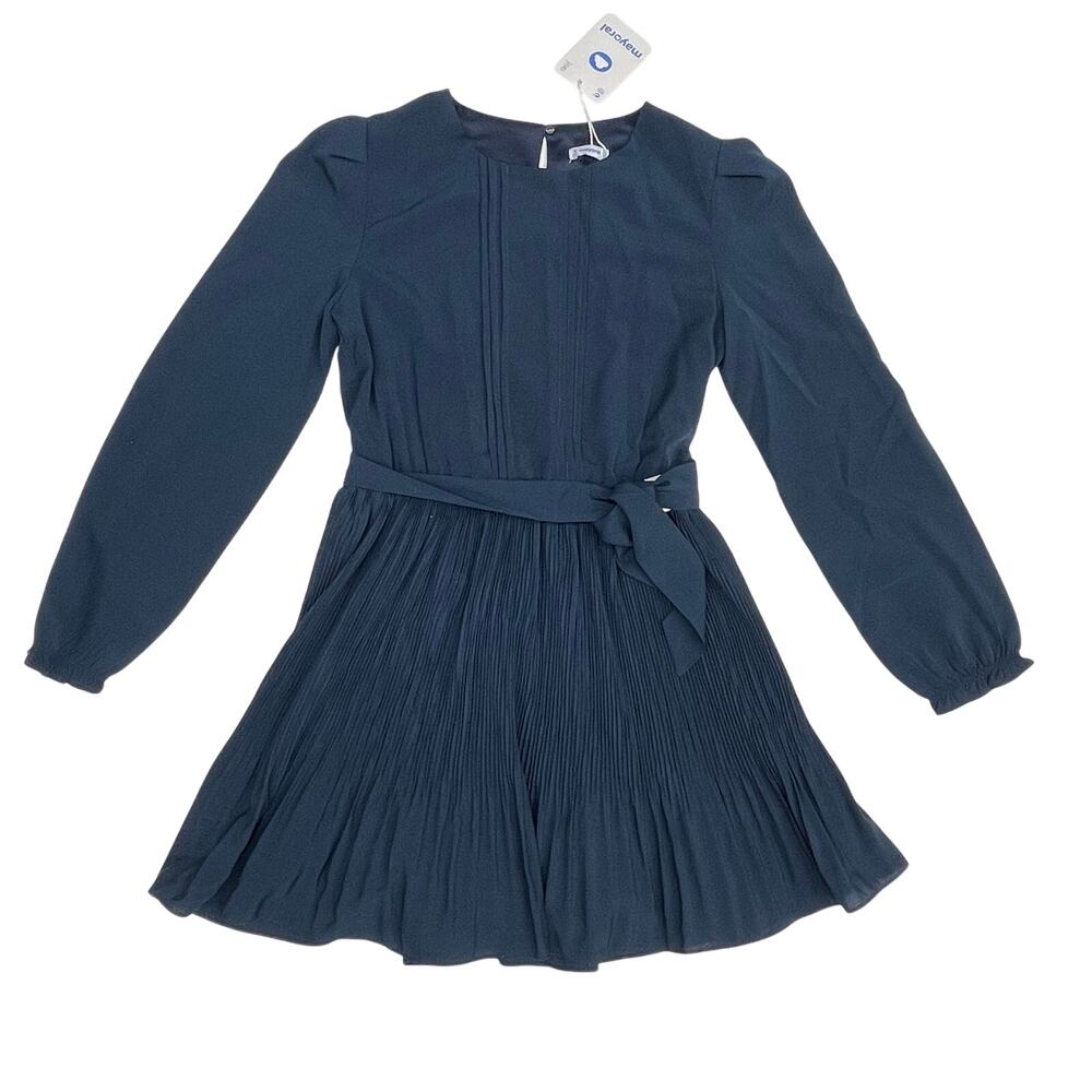 NWT Mayoral Size 18 Navy Crepe Dress
